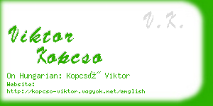 viktor kopcso business card